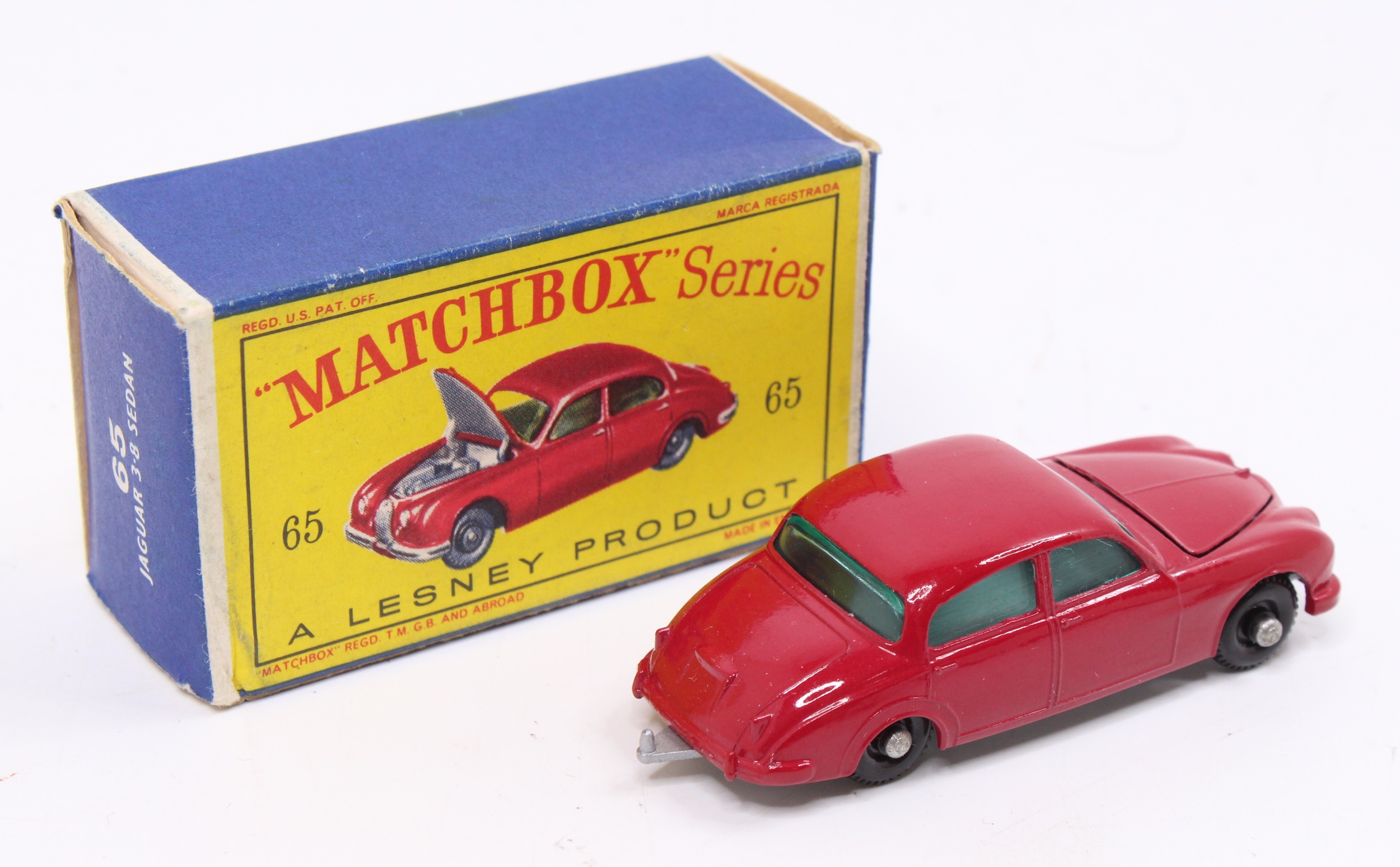 ミニカー MATCHBOX No.65 3-4litre Jaguar Vintage Lesney Jaguar 3.4 Litre Matchbox Car No. 65 England