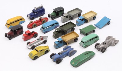 Lot 1198 - A collection of early play-worn Dinky Toys,...