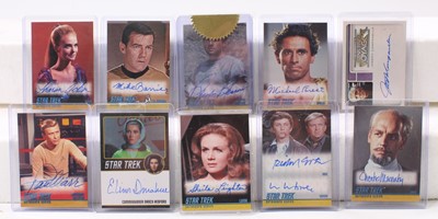 Lot 1653 - A collection of Star Trek autograph cards by...