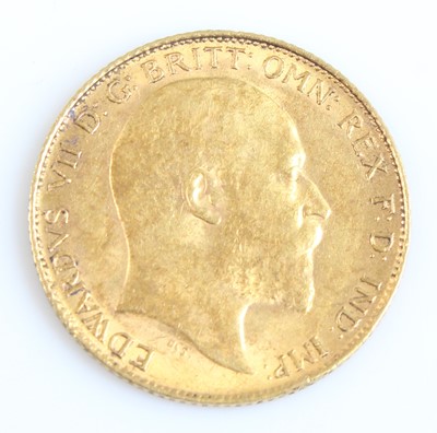 Lot 2017 - Great Britain, 1908 gold half sovereign,...