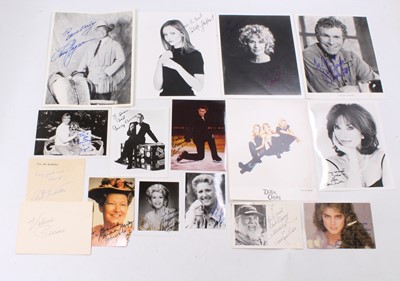 Lot 1732 - A collection of signed autograph black & white,...