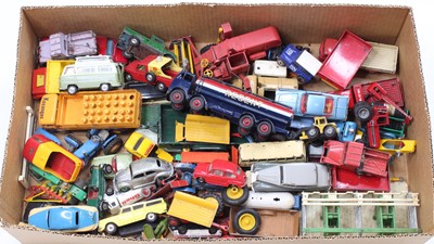 Lot 1204 - A tray of mixed play-worn Dinky and Corgi Toys,...