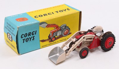 Lot 1295 - Corgi Toys, 53 Massey Ferguson 65 tractor with...