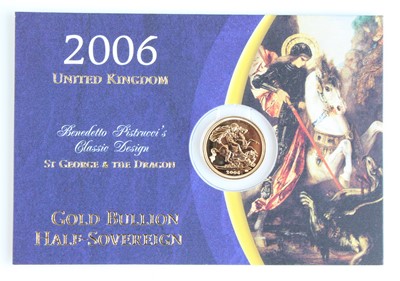 Lot 2270 - Great Britain, 2006 gold half sovereign,...