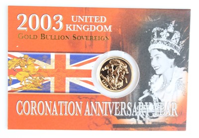 Lot 2100 - Great Britain, 2003 gold full sovereign,...
