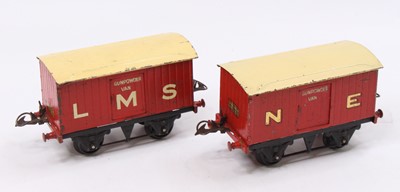 Lot 289 - Two Hornby 0-gauge Gunpowder vans each with...