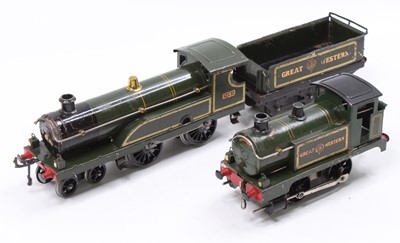 Lot 350 - Two Hornby clockwork Great Western locos,...