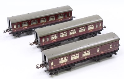 Lot 357 - Three 1937-41 No.2 Corridor coaches LMS. One...