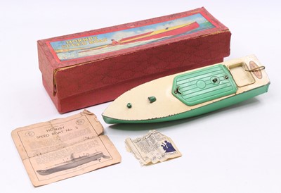 Lot 364 - Hornby Speedboat No.2 ‘Swift’ pea green hull &...