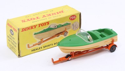 Lot 1122 - Dinky Toys, No.796 Healey sports boat on...