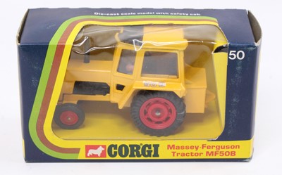 Lot 1303 - Corgi Toys No. 50 Massey Ferguson tractor...