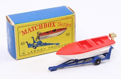 Lot 1447 - Matchbox No. 48 trailer with removable sports...