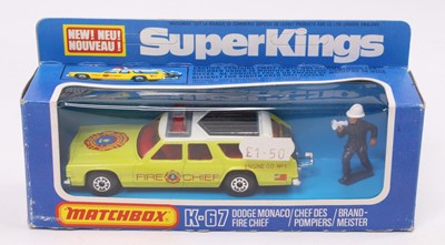 Lot 1479 - Matchbox K-68 Dodge Monaco Fire Chief, Lime...