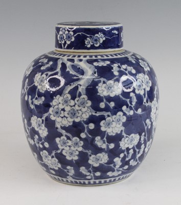 Lot 2359 - A Chinese blue and white porcelain ginger jar...