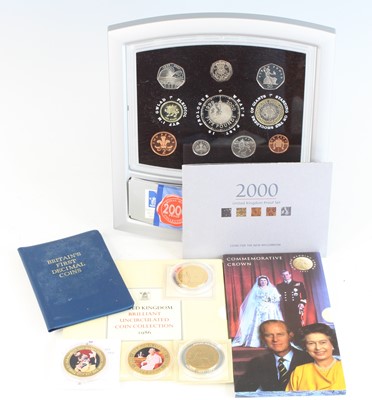 Lot 2162 - United Kingdom, 2000 ten-coin proof set, five...