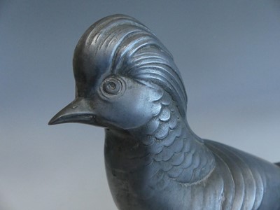 Lot 648 - A large French Art Deco silvered spelter model...