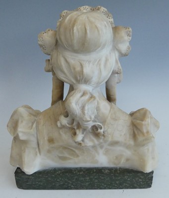 Lot 25 - An Italian Art Nouveau carved alabaster bust...