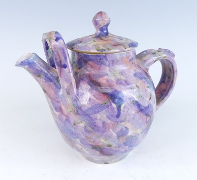 Lot 527 - Hilary Bassett - a studio pottery teapot and...