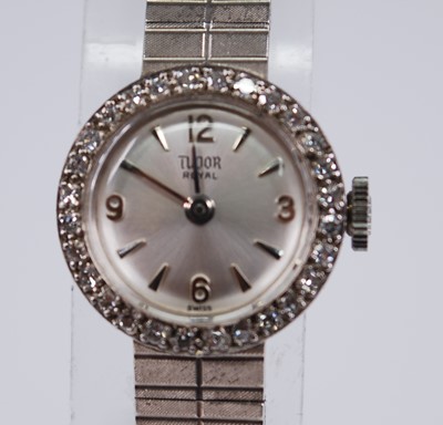 Lot 2724 - A lady's Tudor Royal 9ct gold bracelet watch,...