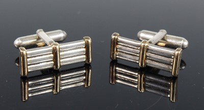 Lot 2752 - A pair of Tiffany & Co silver cufflinks,...