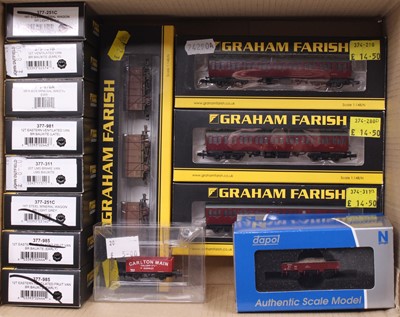 Lot 642 - N-gauge rolling stock, nearly all Graham...