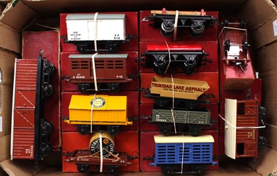 Lot 223 - Twelve post-war Hornby goods wagons: one each...