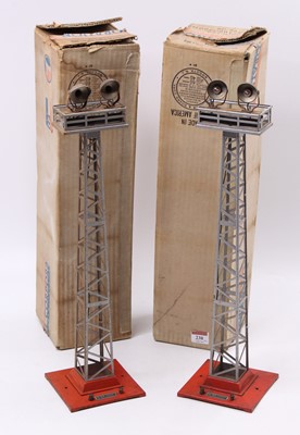 Lot 238 - Two Lionel No.92 Floodlight Towers each with...