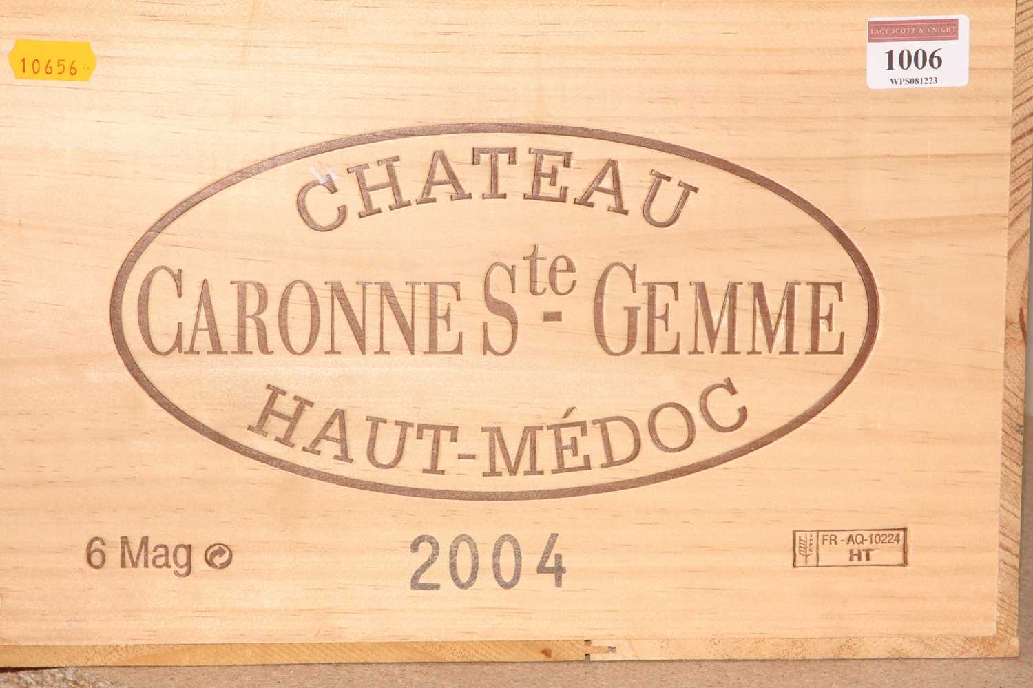 Lot 1006 - Château Caronne Ste Gemme 2004 Haut-Medoc, 12...