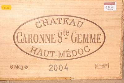 Lot 1006 - Château Caronne Ste Gemme 2004 Haut-Medoc, 12...