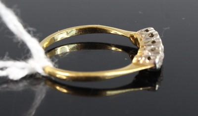 Lot 365 - An 18ct gold platinum and diamond five stone...