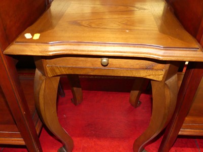 Lot 1342 - A pair of contemporary cherry wood two drawer...