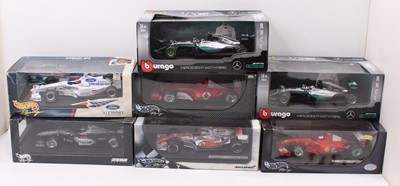 Lot 905 - Burago and Hot Wheels 1/18th scale boxed...