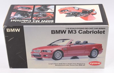 Lot 909 - A Kyosho 1/18th scale BMW M3 Cabriolet in...