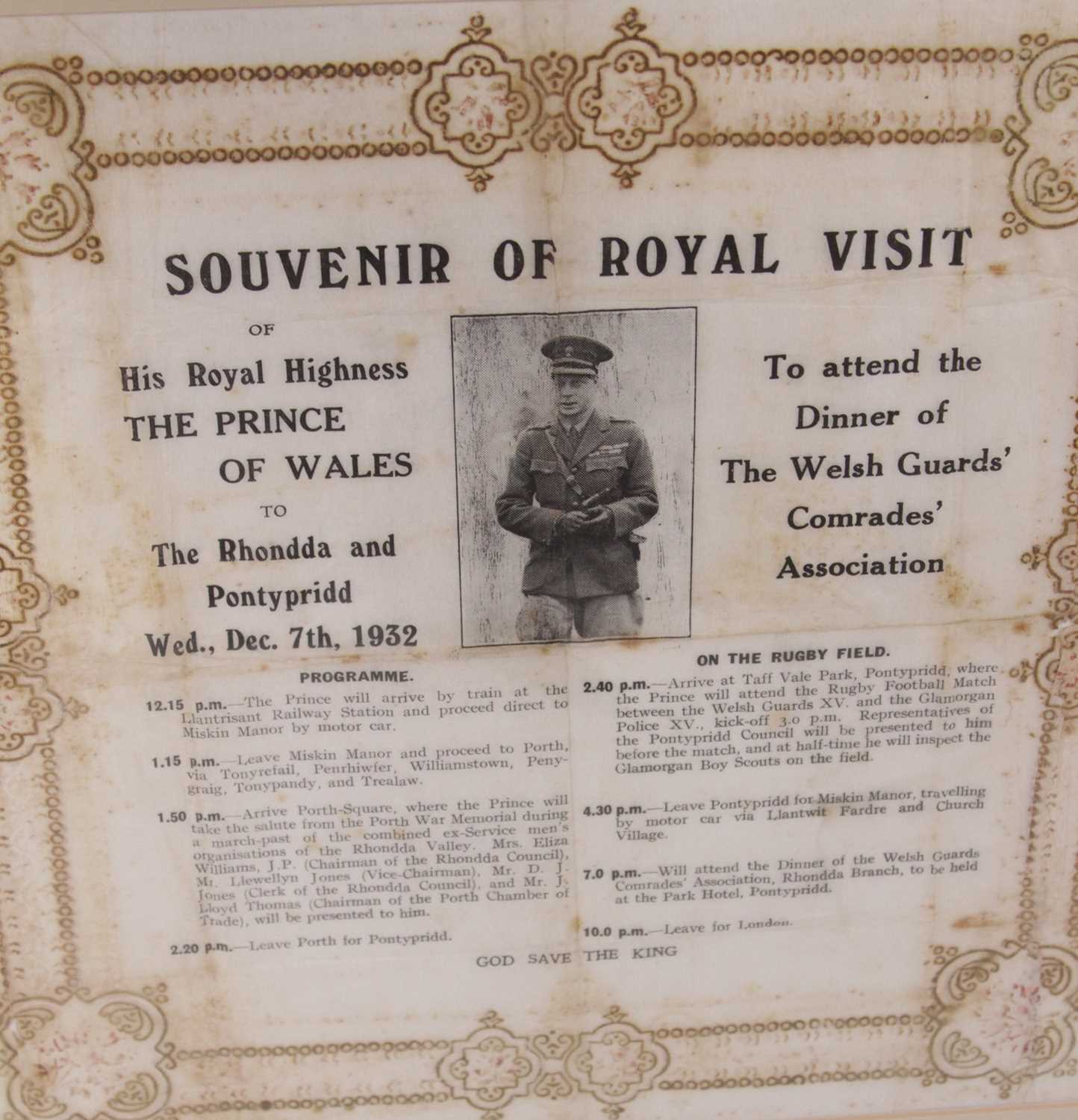 Lot 556 - A silk handkerchief Souvenir of the Royal...