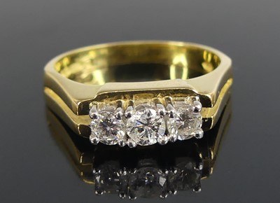 Lot 2621 - An 18ct yellow and white gold diamond...