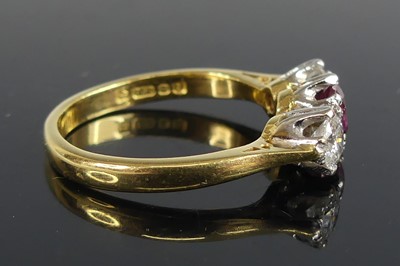 Lot 2583 - An 18ct yellow and white gold, pink tourmaline...