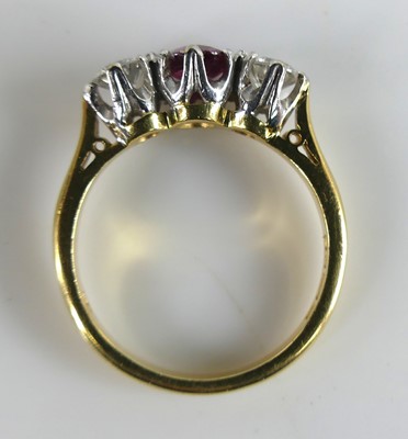 Lot 2583 - An 18ct yellow and white gold, pink tourmaline...
