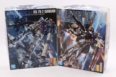 Lot 1584 - Bandai Master Grade Gundam Plastic Kit Group,...