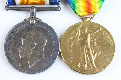 Lot 259 - A WW I British War and Victory pair, naming...