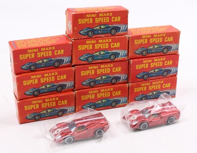 Lot 1513 - 10 Marx Toys Mini Marx Super Speed Car Ford J...