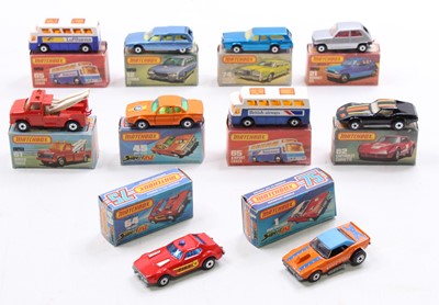 Lot 1421 - Matchbox Lesney Superfast boxed model group of...