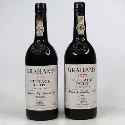 Lot 1302 - Graham's vintage port, 1977, two bottles