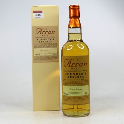 Lot 1415 - The Arran Founder's Reserve single island malt...