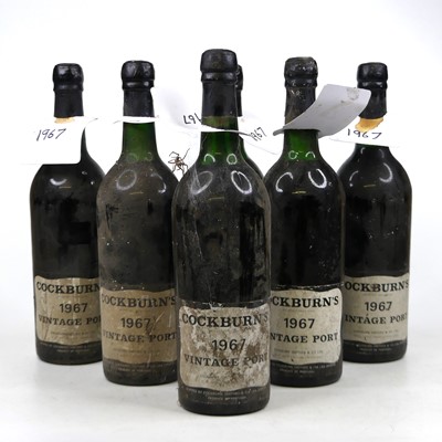 Lot 1306 - Cockburn's vintage port, 1967, six bottles