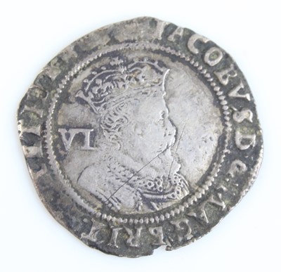 Lot 2386 - England, James I (1603-1625) 1606 sixpence,...