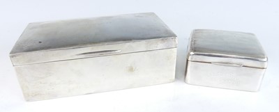 Lot 562 - A large Art Deco silver clad table cigar box,...