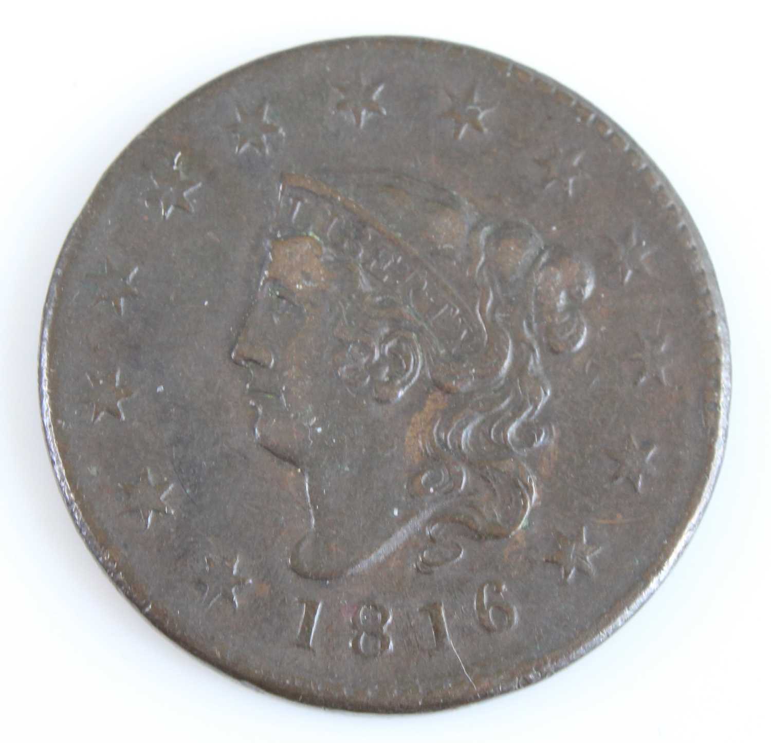 Lot 2132 - United States of America, 1816 one cent,...