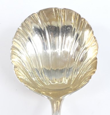 Lot 2067 - An early George III silver soup ladle, in the...