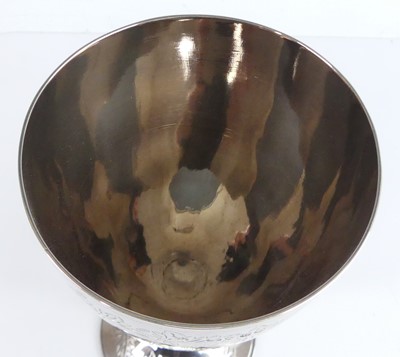 Lot 2095 - A Victorian silver presentation goblet, of...