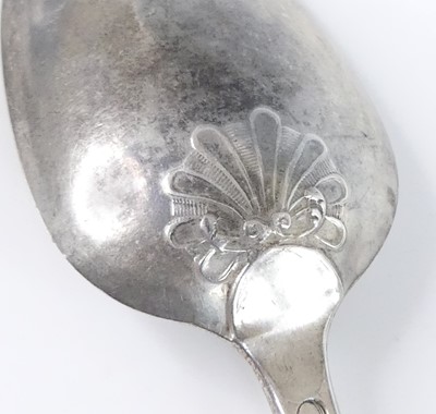 Lot 2064 - A George III silver spoon with marrow scoop...